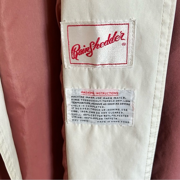 Vintage 60’s-70’s | Rain Shedder | Dusty Rose Midi Length Trench-Coat | Size S - Picture 8 of 10